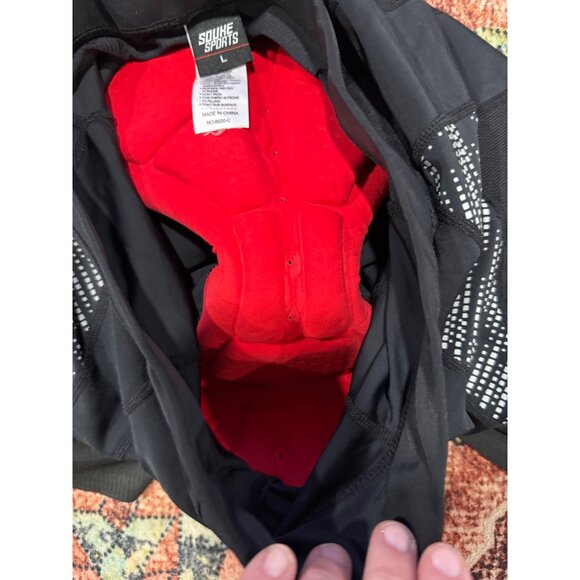 Souke Sports Mens Padded Cycling Shorts L Black/Red Breathable Quick-Dry Spandex - Picture 3 of 7